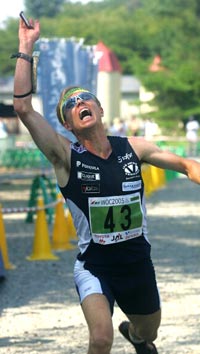 Jani Lakanen на финише - WOC2005
